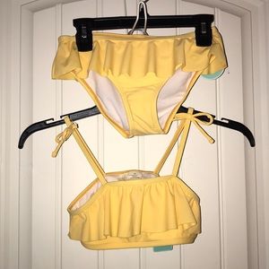 Bikini “Solid Ruffle Strap” (Dillard’s Girls Sz10)